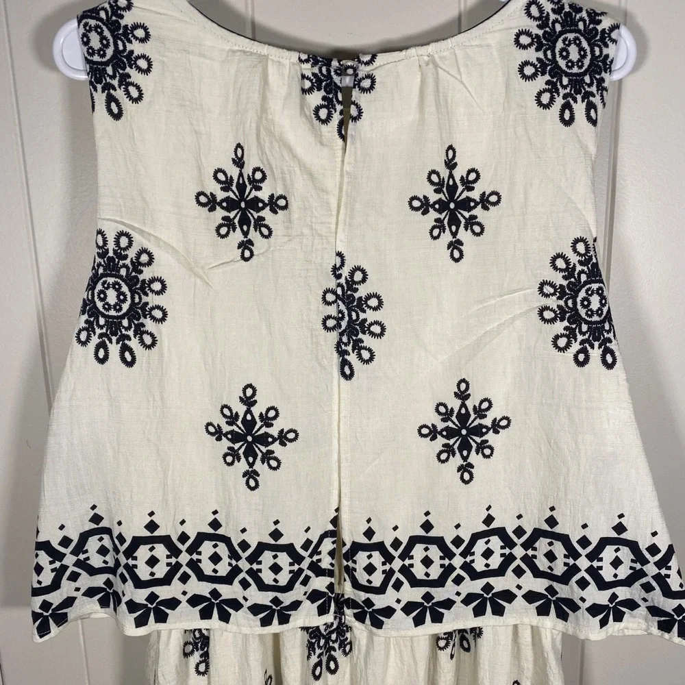 Umgee Cream Crepe Twofer Midi Dress Women's L Resort Travel‎ Vacation Sundress - Picture 8 of 12